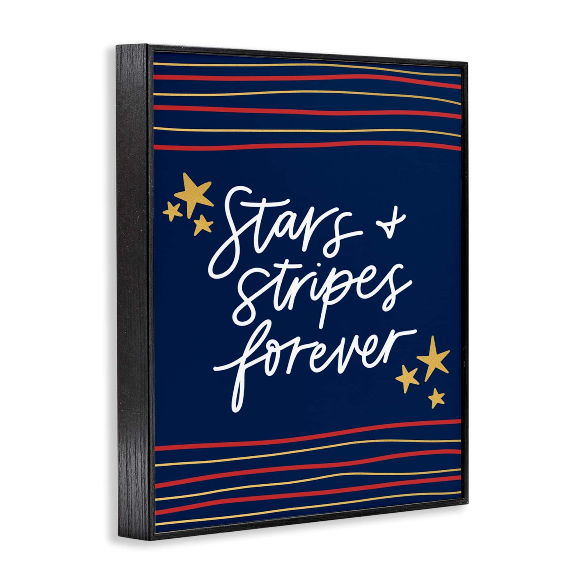 Stupell Industries Stars Stripes Forever Americana Independence Day Framed Giclee Art